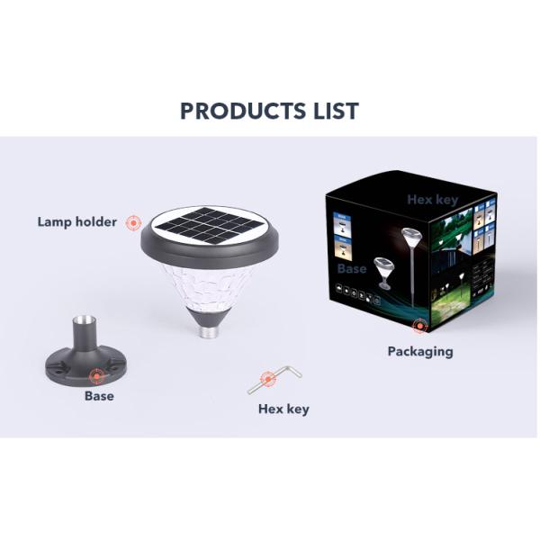 Oscuridad a la presión anti de Dawn Solar Pillar Light Rainproof para al aire libre