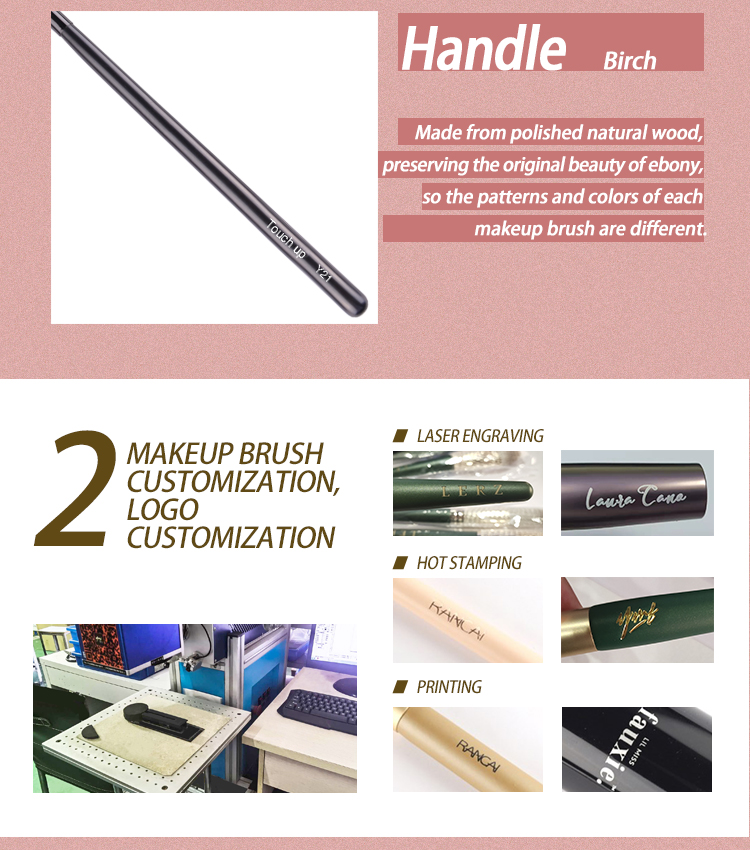 Pure White Wool Hair Eyeshadow Blending Brush, OEM/ODM Services Available-Product Code: Y21
