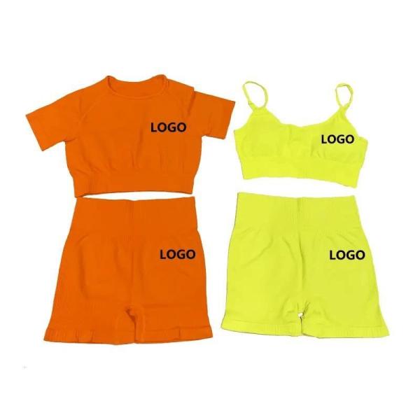 High Waist Sports Wear Clothing Women Seamless Yoga Leggings Set