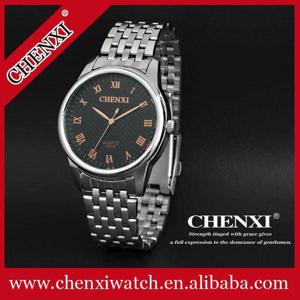 Rose Gold 051A Men Watches 2015 Wholesale Price Big Watch Couples Watch Big Watch for Men Stainless Steel Wrist Watch