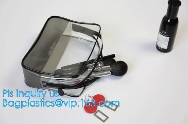 Travel Wash Bag Holder Zipper Pouch Large Hand Bag PVC Makeup Clear Cosmetic Bag, zipper transparent plastic pvc makeup