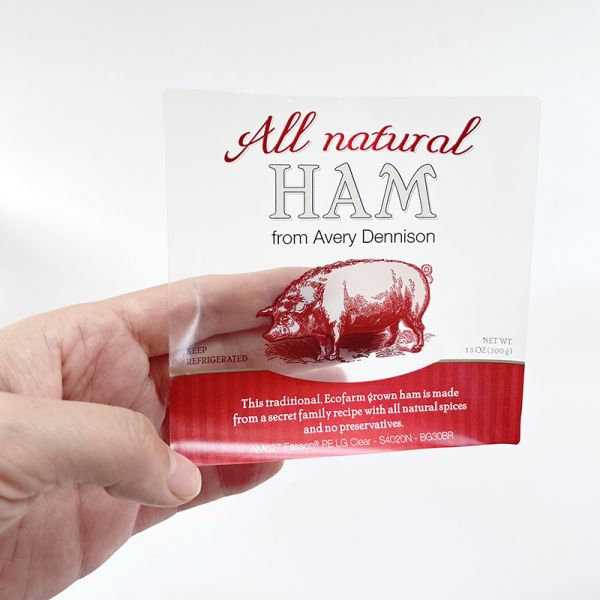 Custom Printed Food Private Label Brand Vinyl Transparent Clear Label Logo Sticker for Animal Images Medical Label