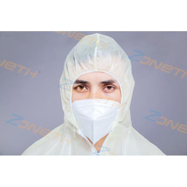 Dust Protective Knit Cuff Zipper Disposable Work Overalls