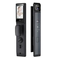 Fechadura de porta de interfone de vídeo de liga de alumínio Fechadura de porta de reconhecimento facial 3D