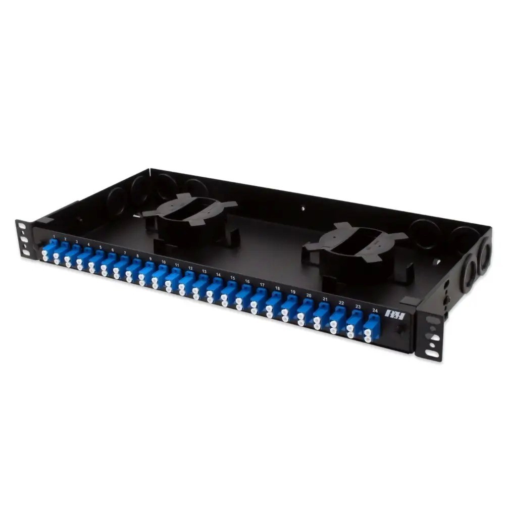 1ru fiber patch panel，1RU Rack Mount Fiber Optic Patch Panel High Density Fiber