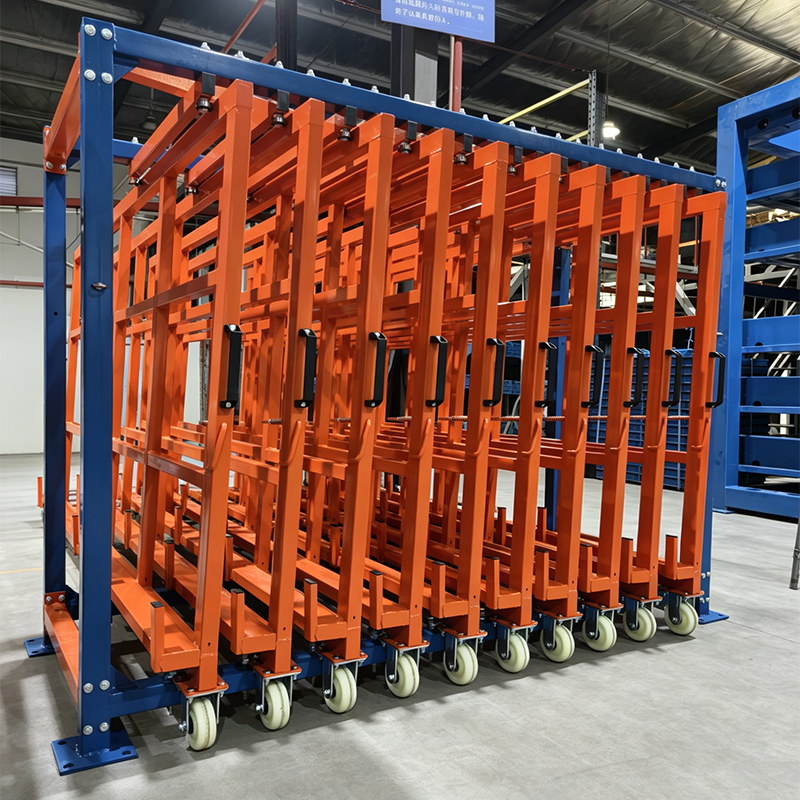Vertical Sheet Remnant Storage Rack, Vertical Pull-out Offcut Plate Shelving For Laser Cutting Workshop Metal Leftover Storage