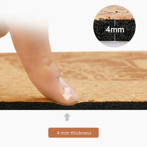 Eco Friendly Cork Alignment Yoga Mat and Block Set Custom Print Rubber Large Thick for Working Out Stretching
