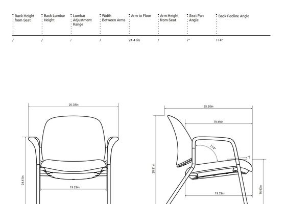 Mat Oversized Guest Chair with 19