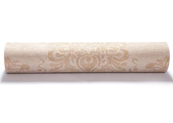 Luxurious Golden Color Embossed Vinyl Wallpaper with Symmetrical Floral Pattern