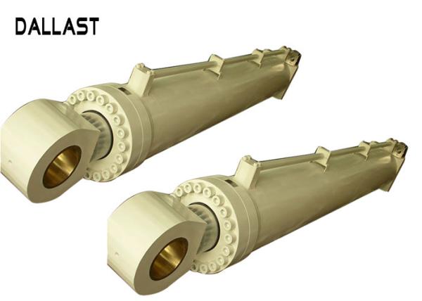 Double Acting Multi Stage Hydraulic Cylinder Welded Industrial Heavy Duty Flange