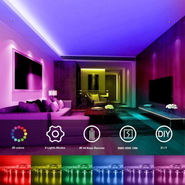 80 Ra 12V Flexible SMD 5050 RGBW LED Strip Light Four Colors in One 90 LEDs/M 5M/Roll