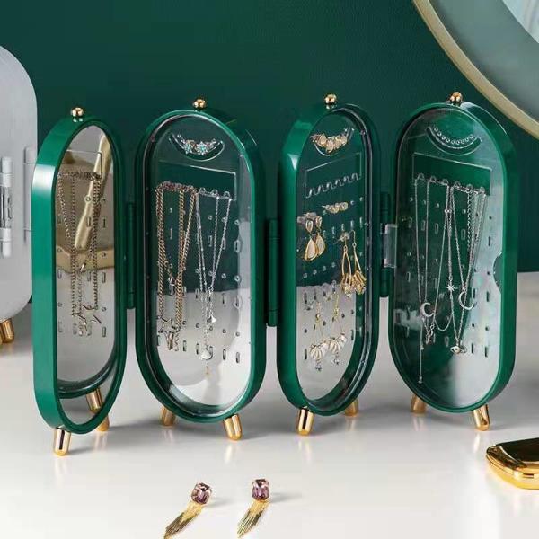 SCREEN JEWELRY STORAGE BOX EARRINGS STUDS EARRINGS NECKLACE HAND JEWELRY BOX HOME MULTIFUNCTIONAL FOLDING PORTABLE