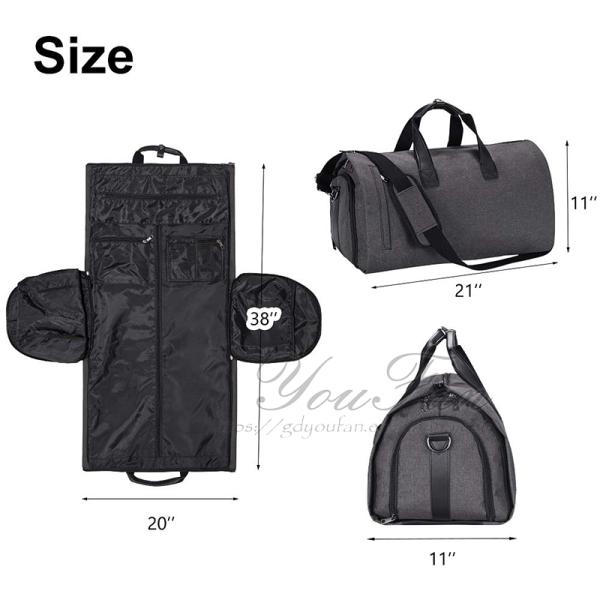 Wear Resistant Travel Duffel Bags , Waterproof Carry On Garment Bag