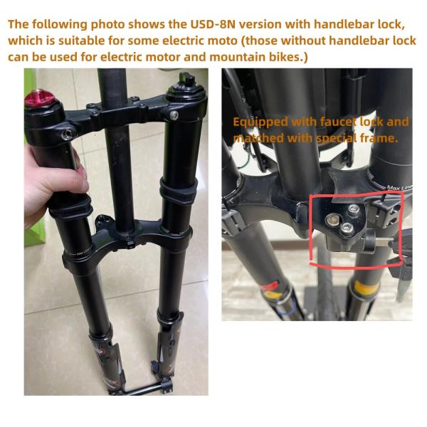 27.5/29er Двухкоронный перевернутый подвесный вилок для DH Mtb USD-8N 8-дюймовый проезд