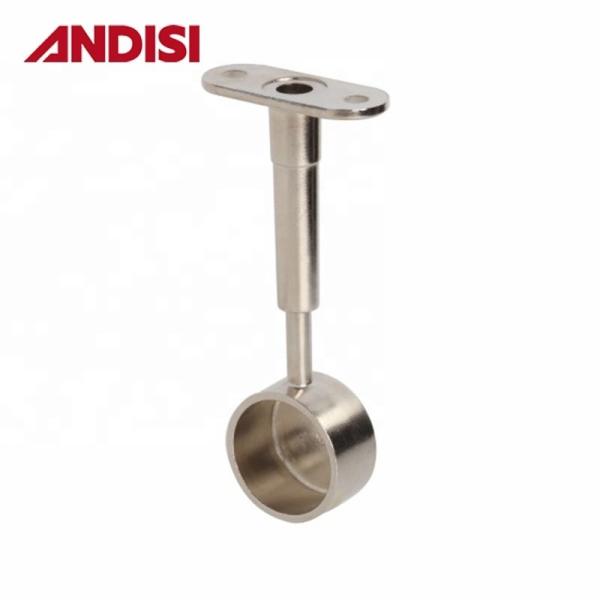 Adjustable Round Closet Pipe Wardrobe Rail Centre Support Brackets for 80-120mm Height