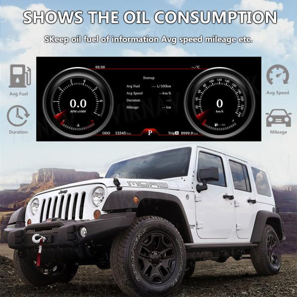 Digital Cluster Linux Screen Car Dashboard For Jeep Wrangler 2011-2017