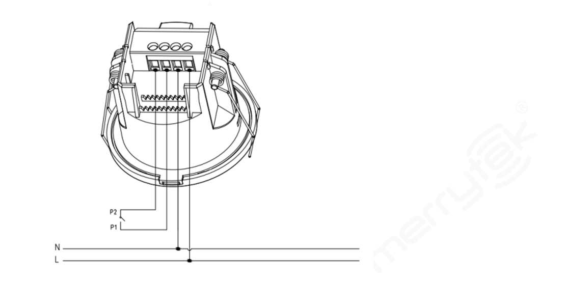 24GHz Occupancy detector with NO contact and NC contact with AC input