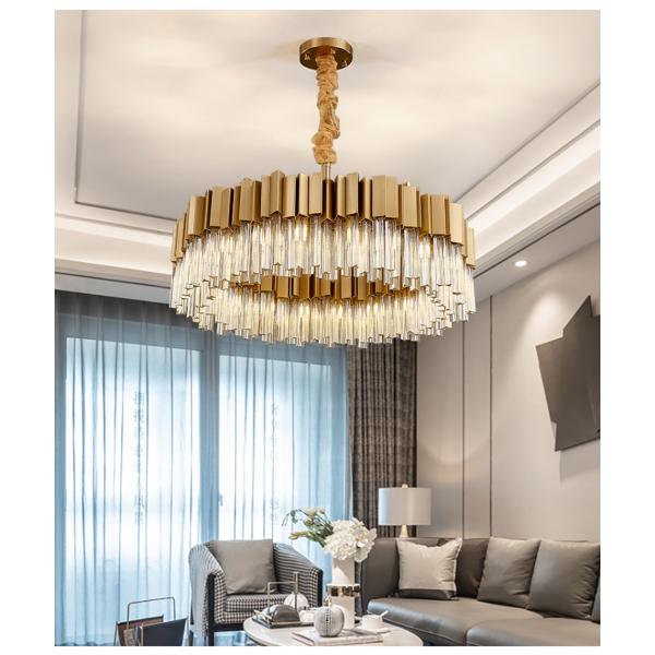 Luxury Led Crystal Chandeliers Dining Room Creative Rectangle foyer chandelier(WH-CY-180)