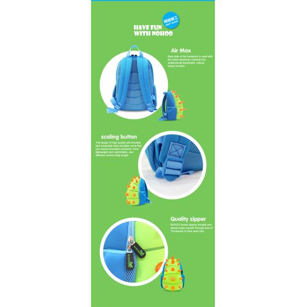 Children / Kids / Toddler Dinosaur Backpack For 2 Year Old 28.5 * 24.5 * 9Cm