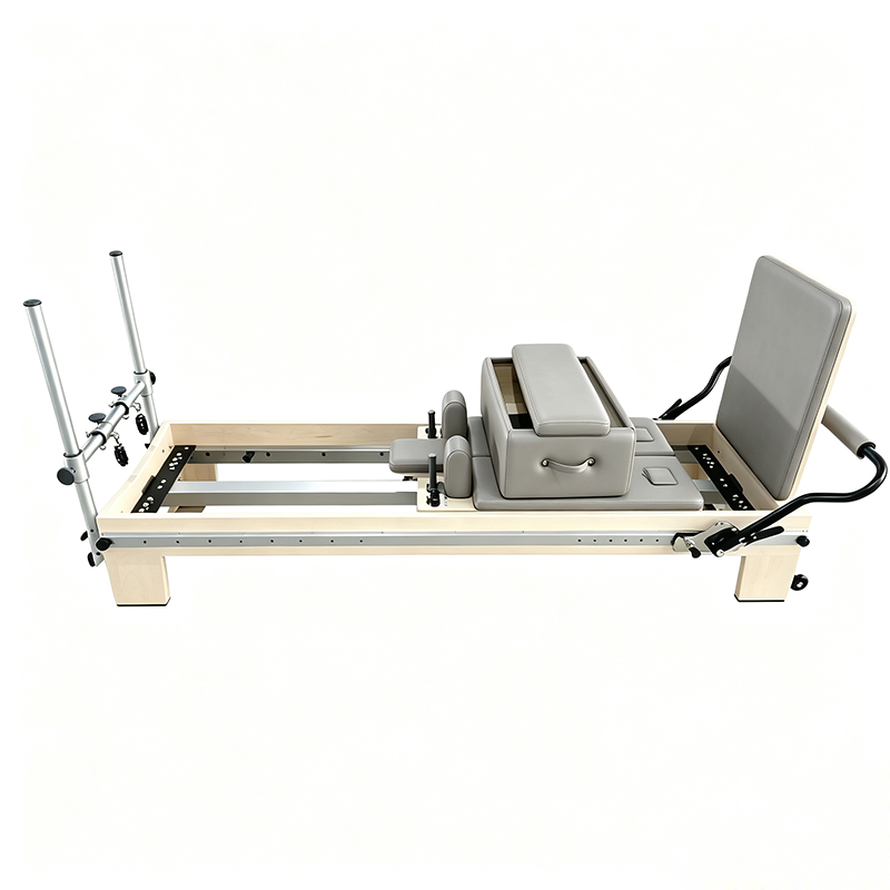 Compact Maple Wooden Pilates Reformer Machine Multifunctional For Training Course