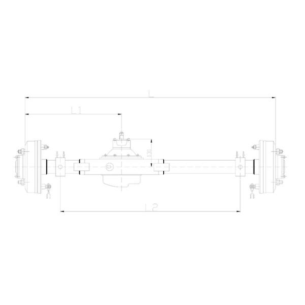 Тип цапфы зада трицикла груза полностью плавая с тормозом барабанчика 220мм механическим