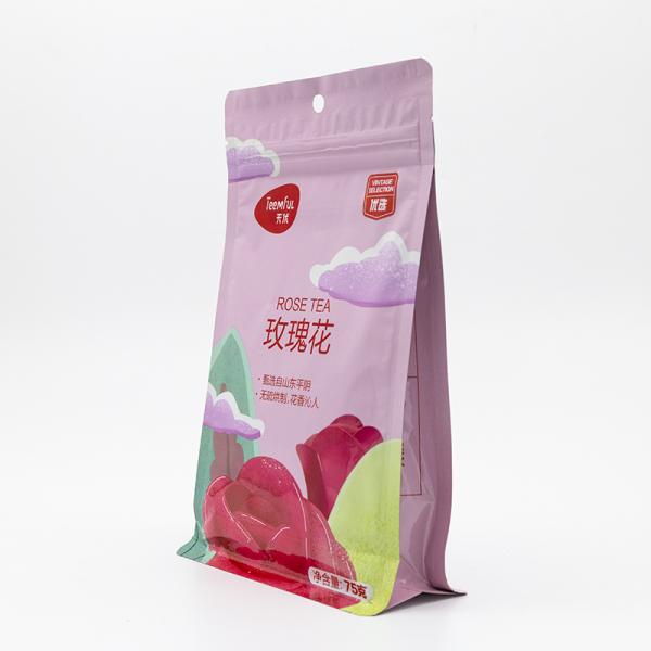 Cost-Effective Eight Sided Sealing Bag For Tea Packaging With Tear-Resistant And Custom Printing Bulk Order Discounts.