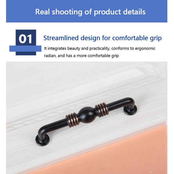 Classic Style Zinc Decorative Pull Handle Kitchen Cabinet