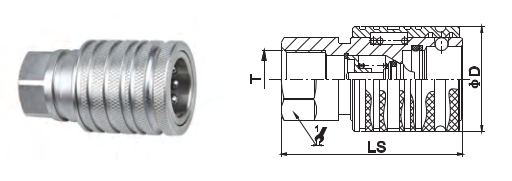 As válvulas de bola datilografam a acoplador do ISO 5675 o acoplamento rápido hidráulico de aço para a construção