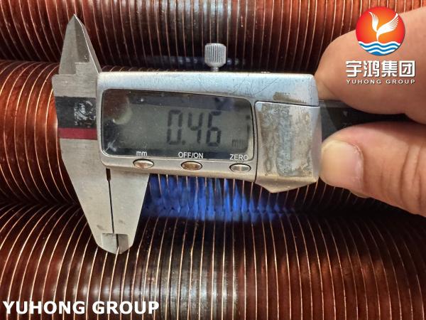 ASTM A106 Gr.B Embedded Finned Tube with Cu-T2 Fins For Process Gas Coolers