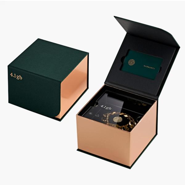Magnetic Closure Luxury Jewelry Box Custom Logo Eco Friendly Packaging