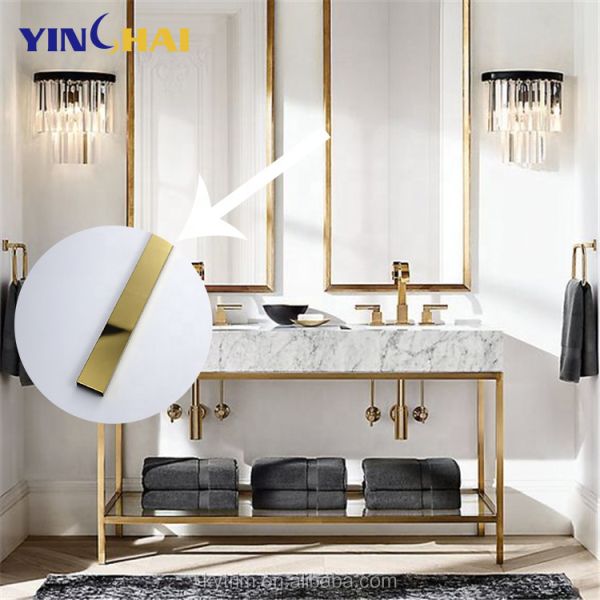U Channel 304 Stainless Steel Edging Strip For Kitchen Floor Corner Decoration