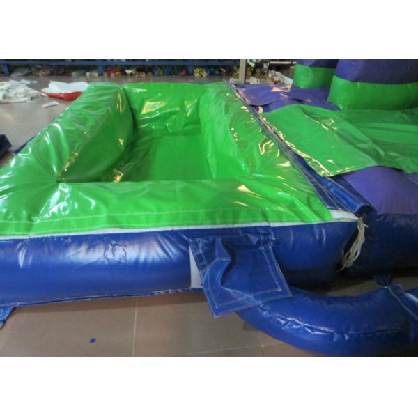 Dark Green Large Commercial Inflatable Water Slides / Bounce House With Slide