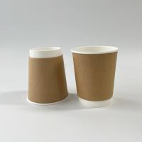 Logotipo personalizado Tazas de helado de papel Kraft 16OZ Tazas de papel de doble pared recubiertas con PLA