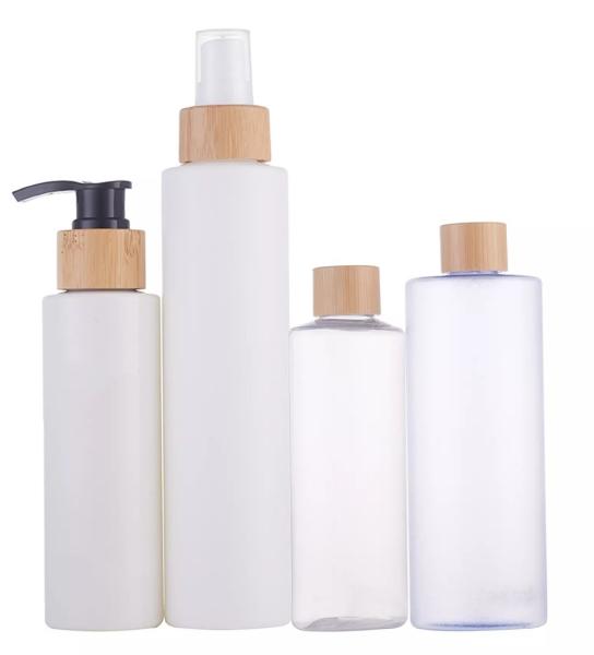 Engraving Logo Plastic 4 oz 8 oz Container Shampoo Cream Bottle With Lid Women