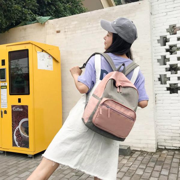 Ins fashion sports new ins color nameplate backpacks student bags handbags