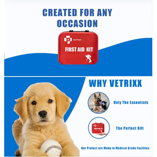 CE Emergency Pet First Aid 23cm Care First Aid Kit Customer'S Logo