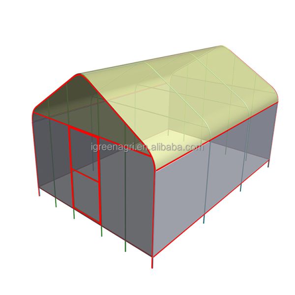 Galvanized Steel Frame Agricultural PE Film Low Cost Garden Green Houses for Plant Growing