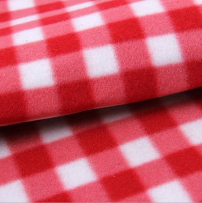 Red And White Plaid Outdoor Picnic Blanket For Park / Beach / City Green Space