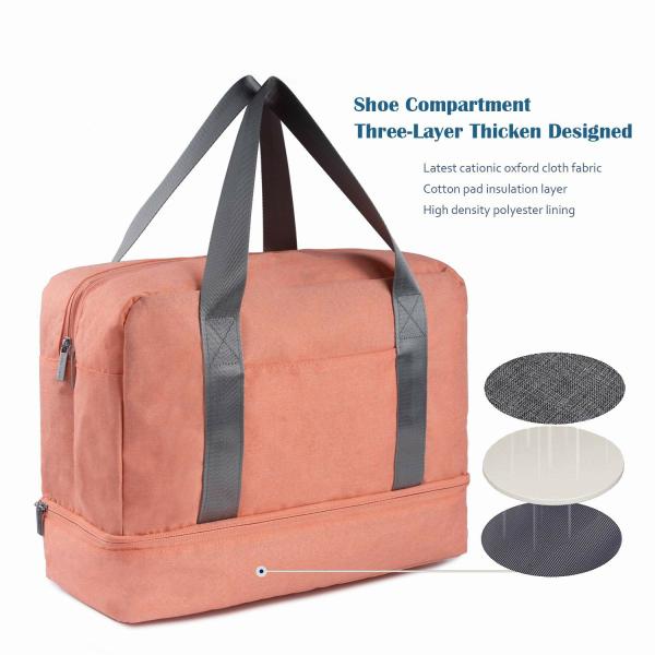 Sports Gym Beach Bag Tote Waterproof Cationic Zipper Top 39*16*30 Cotton Pad