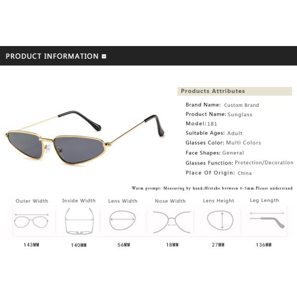 Woman Modern Cat Eye Frame Sunglasses 143MM BSCI Multi Colors