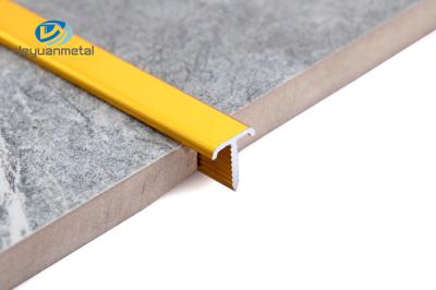 Rustproof Aluminum T Extrusion Profiles Oxidation Resistance 160Mpa Tensile Bright Gold