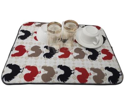 transferência 15x20inch que imprime o prato de Microfiber que seca Mat For Kitchen