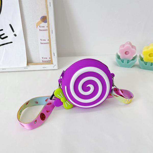 Lolipop Silicone Round Pencil Case For Stationery Supplie Pencil Pouch School Supplies Makeup Bag Storaoge Container