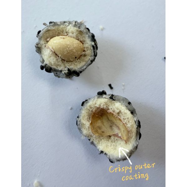 Five-black grain coated Black Sesame Peanut with crispy outer coating and plump peanut inside - Soya Bean Snack