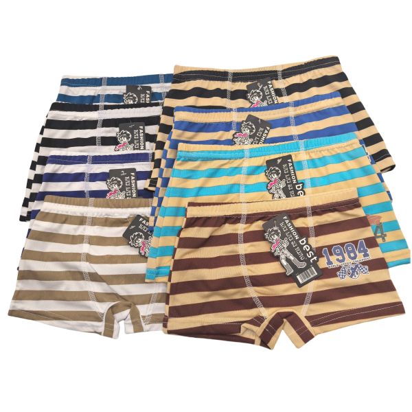 Africa Hot Selling Boy Boxer Briefs One Dozen 12 Pieces M-XL Printing Briefs BOY Boxers