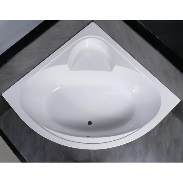 Simple Built in Corner Acrylic Bathtubs with Flexible Front Panel and Hand Control