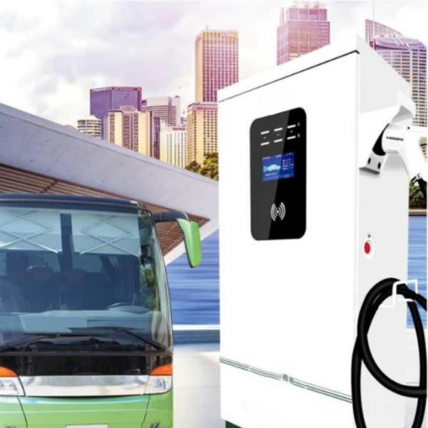 30kW IP54 7 Inch Display Floor Mounted EV Charger Multiple Protection