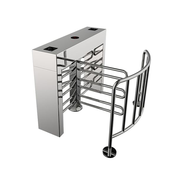 316 Stainless Steel Half Height Turnstile with Hydraulic Buffer for 25 to 30 Person/Minute Flow Control