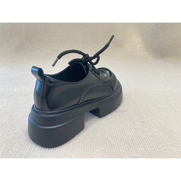 All Black Lace Up Mule Shoes Loafers