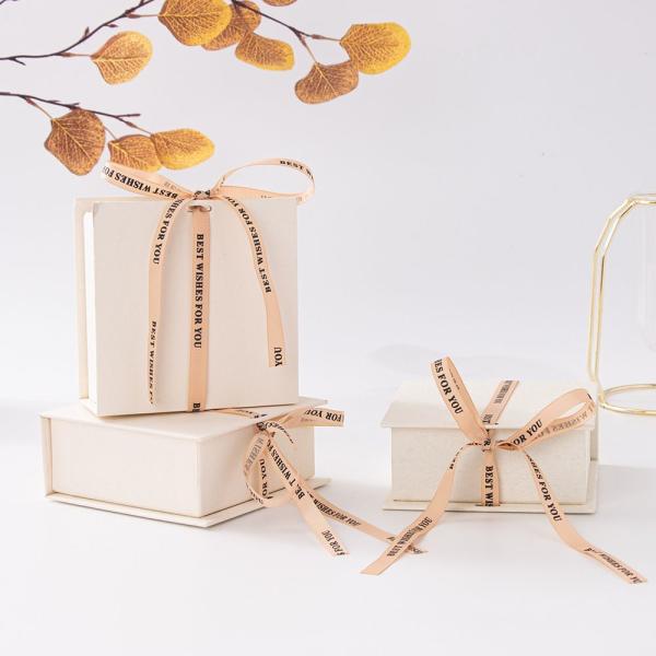Book Type Paper Carton Packaging Boxes Luxury Cardboard Gift Box With Ribbon Closure